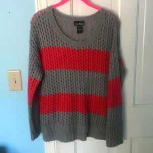 Orange and grey sweater